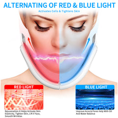 🎉UKKITEK Double Chin Machine, V Face Beauty Device for Woman 8 Modes and 15 Intensity Levels Electric Double Chin Device, Smart Double Chin Face Device with Magnetic Massage