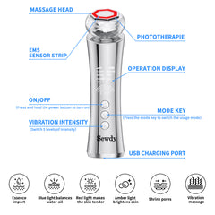🎉UKKITEK SENSILIFT 6-in-1 Facial Massager 6 Modes Portable Face Neck Device for Skin Care