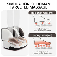 🎉UKKITEK 2 in 1 Foot Massager Machine Shiatsu Foot and Calf Massager with Deep Kneading Vibration Compression Massagers for Feet and Leg Gift for Women and Men