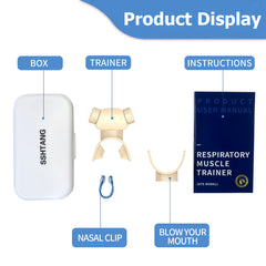 🎉UKKITEK Portable Muscle Trainer, Exercise Trainer with Resistance Adjustable, Breathe Trainer with Two Types Blowing Nozzles