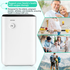 🎉UKKITEK Oxygen Concentrator Machine for Home/Trave,Adjustable 1-7 Liter Portable Oxygen Generator