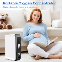 🎉UKKITEK Portable Oxygen Generator for Home/Trave,Adjustable 1-2 Liter Oxygen Concentrator Machine