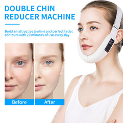 🎉UKKITEK Double Chin Machine, V Face Beauty Device for Woman 8 Modes and 15 Intensity Levels Electric Double Chin Device, Smart Double Chin Face Device with Magnetic Massage