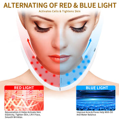 🎉UKKITEK Double Chin Machine, Facial Massager for Women 6 Modes and 12 Intensity Levels Electric Double Chin Device, Smart Double Chin Face Lift Device with Magnetic Massage