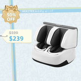 🎉UKKITEK 2 in 1 Foot Massager Machine Shiatsu Foot and Calf Massager with Deep Kneading Vibration Compression Massagers for Feet and Leg Gift for Women and Men