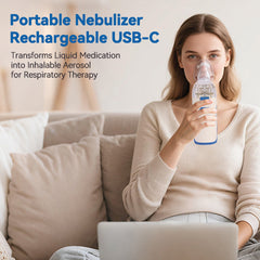 🎉UKKITEK Portable Nebulizer Rechargeable USB-C, Nebulizer for Adults and Kids, Hand-HELD Spray Nebulizer Machine , Easy to Use & Clean, Efficient Atomization for Home and Travel Use