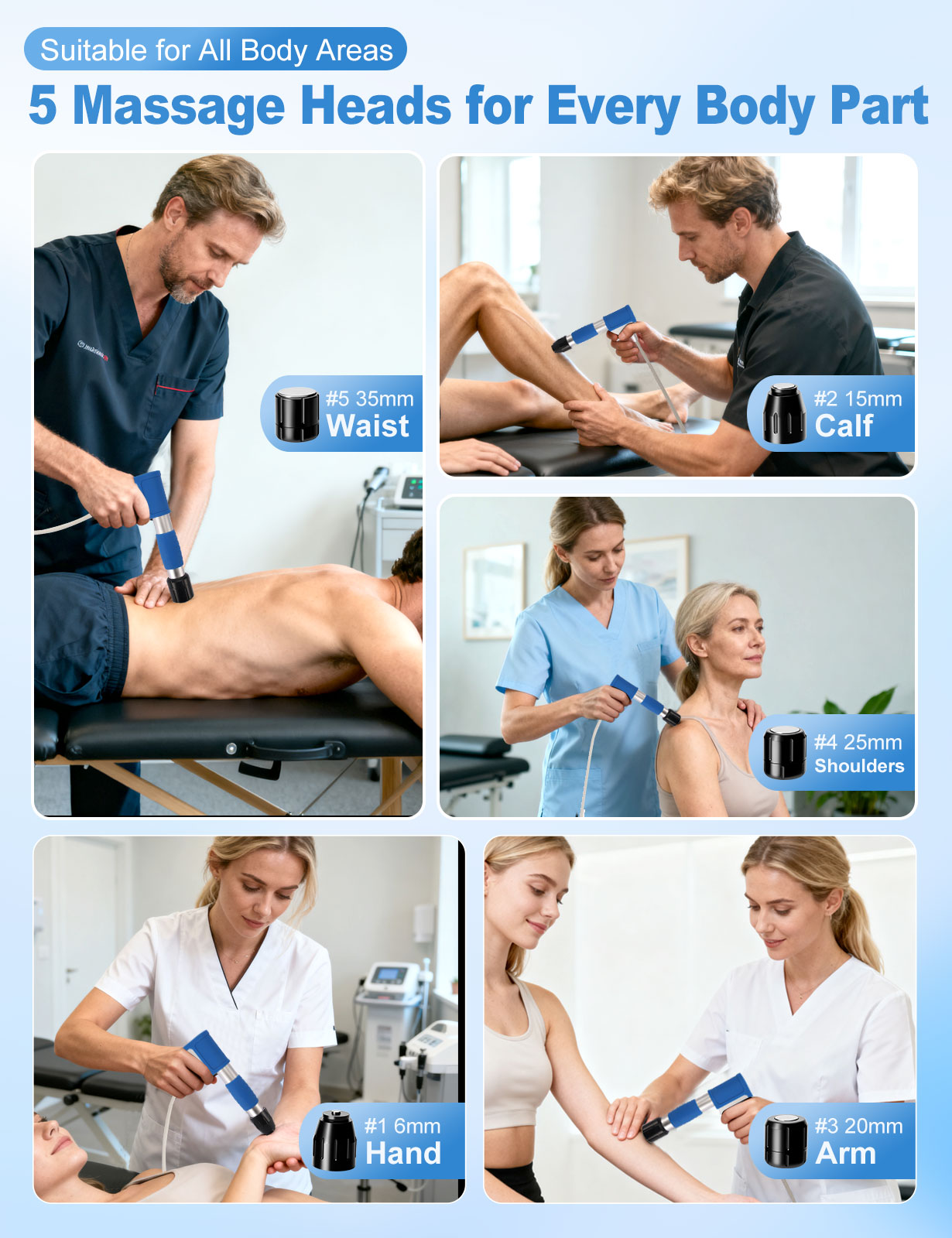 🎉UKKITEK Shockwave Therapy Machine Extracorporeal Shock Wave Therapy Machine Pain Relief for Muscles and Joints, Painless, Non-Invasive No Side Effects, Ideal for Rehab & Gym Home Use