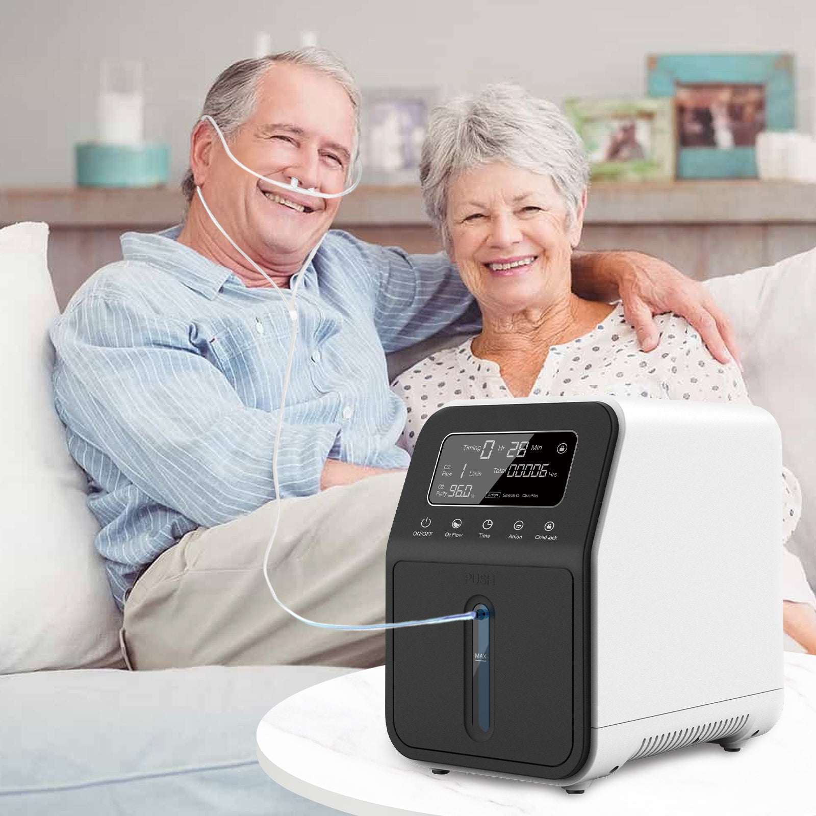 🎉UKKITEK Portable Oxygen Generator,1-9L Adjustable Low Noise oxygen concentrator machine