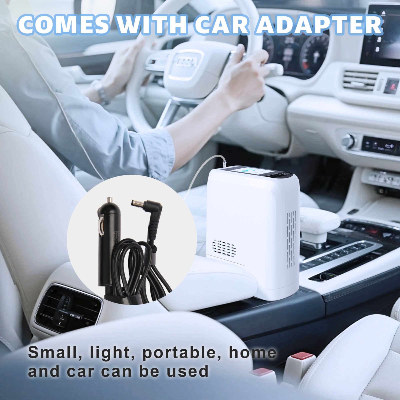 🎉UKKITEK Portable Oxygen Concentrator with Bag 1-7L Adjustable Portable Oxygen Machine 93% with Accessoires Oxygen Concentrator Machine for Travel/Home