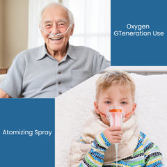 🎉UKKITEK Oxygen Concentrator Machine for Home/Trave,Adjustable 1-9 Liter Portable Oxygen Generator