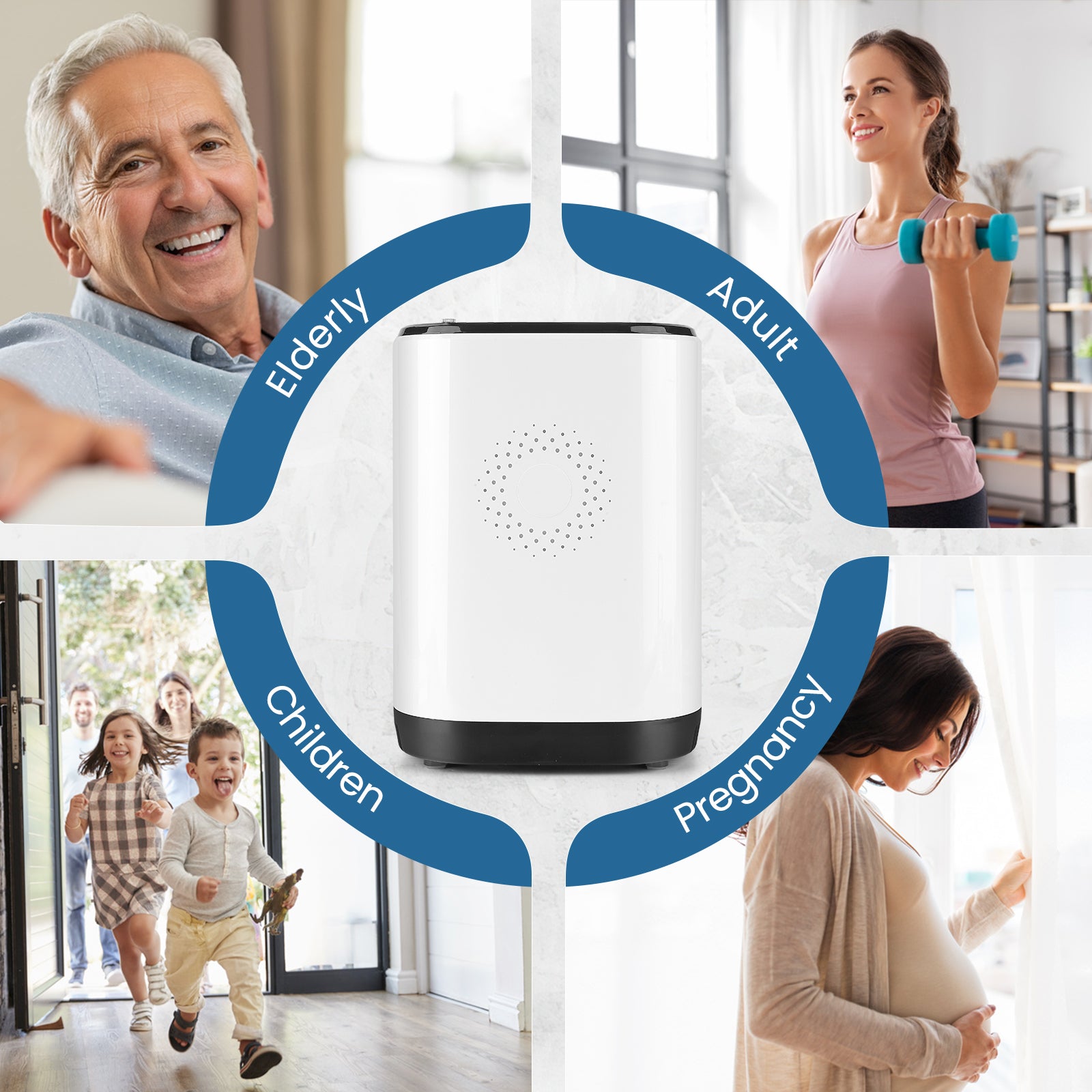 🎉UKKITEK Oxygen Concentrator Machine for Home/Trave,Adjustable 1-9 Liter Portable Oxygen Generator