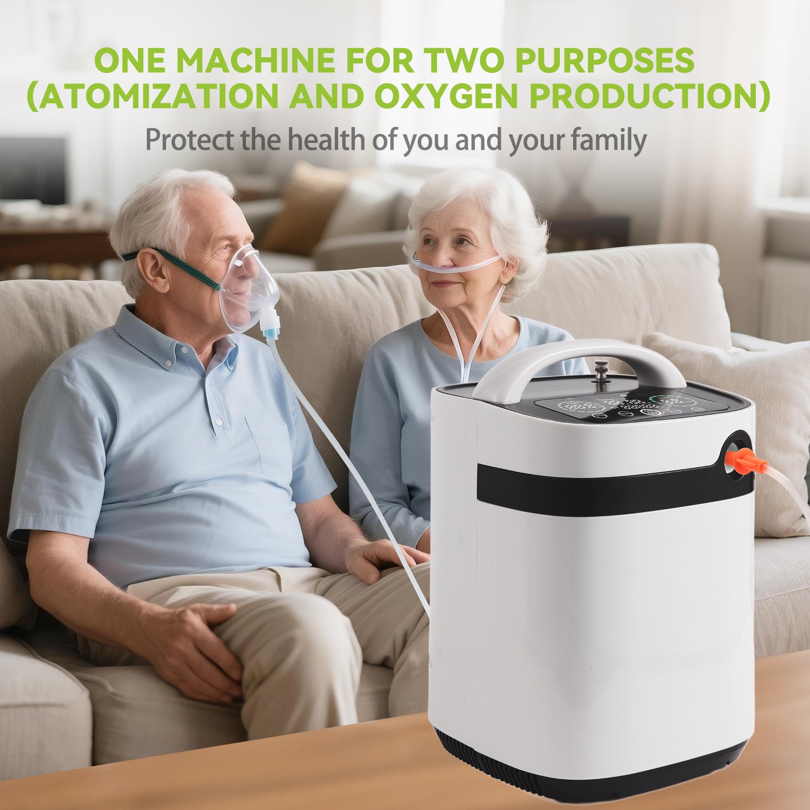🎉UKKITEK Portable Oxygen Generator, 1-9L Adjustable, Low Noise