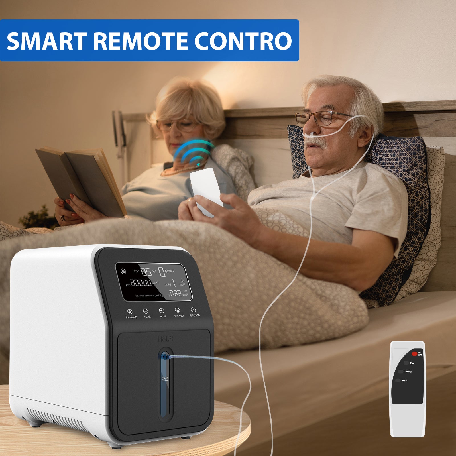 🎉UKKITEK Portable Oxygen Generator,1-9L Adjustable Low Noise oxygen concentrator machine