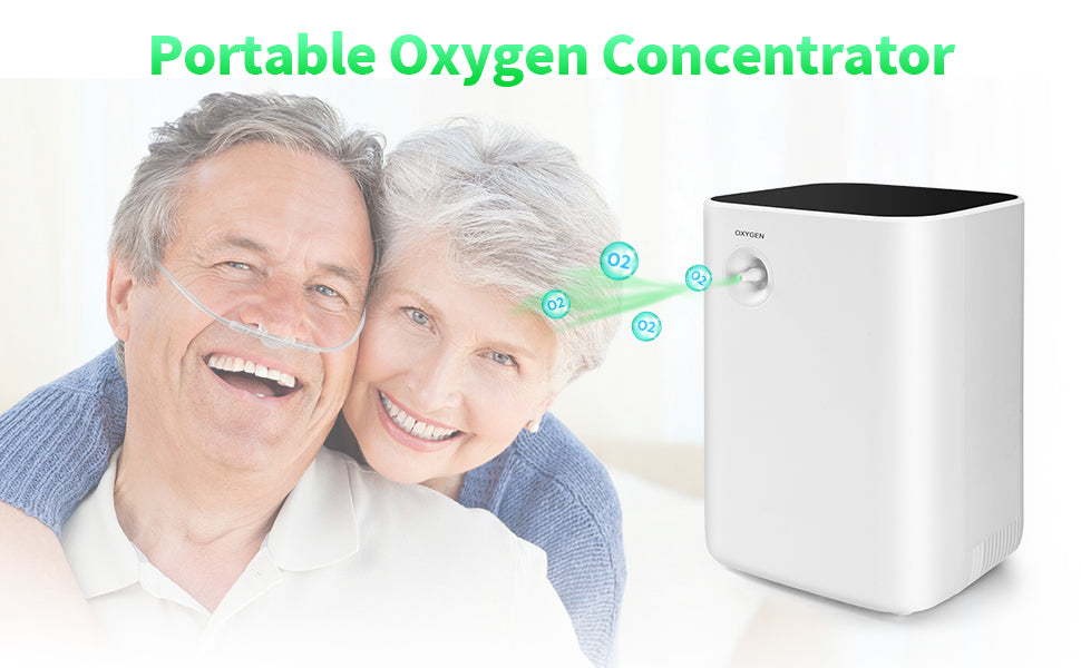 🎉UKKITEK Oxygen Concentrator Machine for Home/Trave,Adjustable 1-7 Liter Portable Oxygen Generator