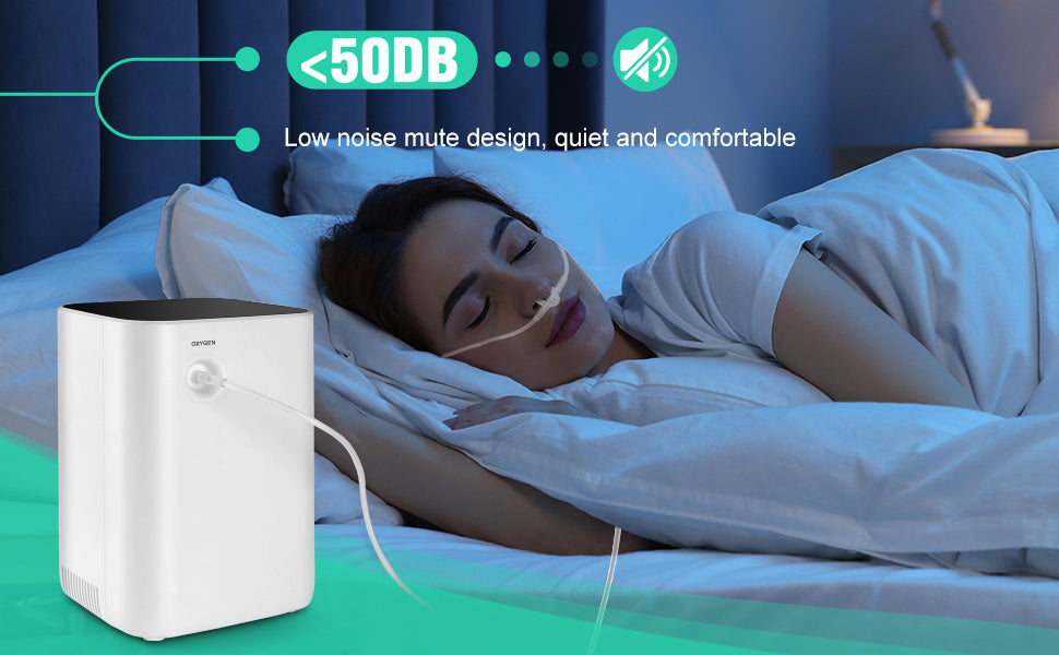 🎉UKKITEK Oxygen Concentrator Machine for Home/Trave,Adjustable 1-7 Liter Portable Oxygen Generator