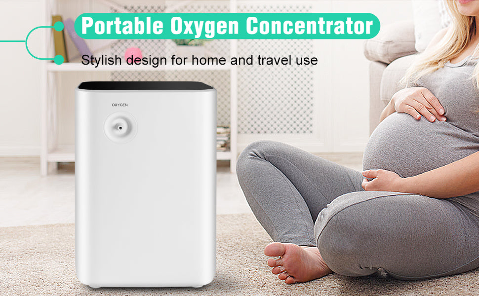 🎉UKKITEK Oxygen Concentrator Machine for Home/Trave,Adjustable 1-7 Liter Portable Oxygen Generator