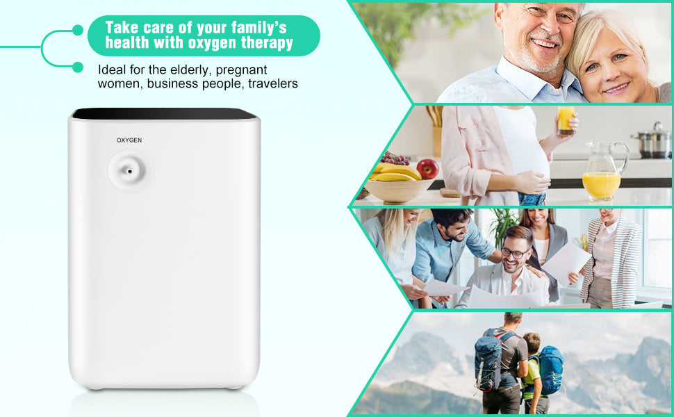 🎉UKKITEK Oxygen Concentrator Machine for Home/Trave,Adjustable 1-7 Liter Portable Oxygen Generator