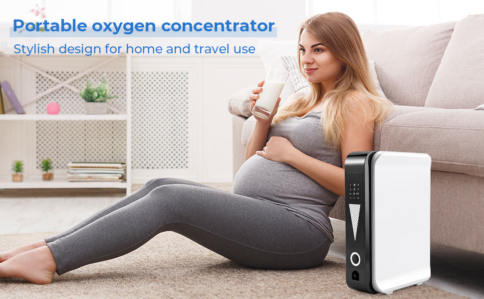 🎉UKKITEK Portable Oxygen Generator for Home/Trave,Adjustable 1-2 Liter Oxygen Concentrator Machine