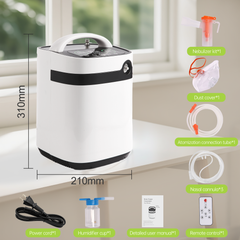 🎉UKKITEK Portable Oxygen Generator, 1-9L Adjustable, Low Noise