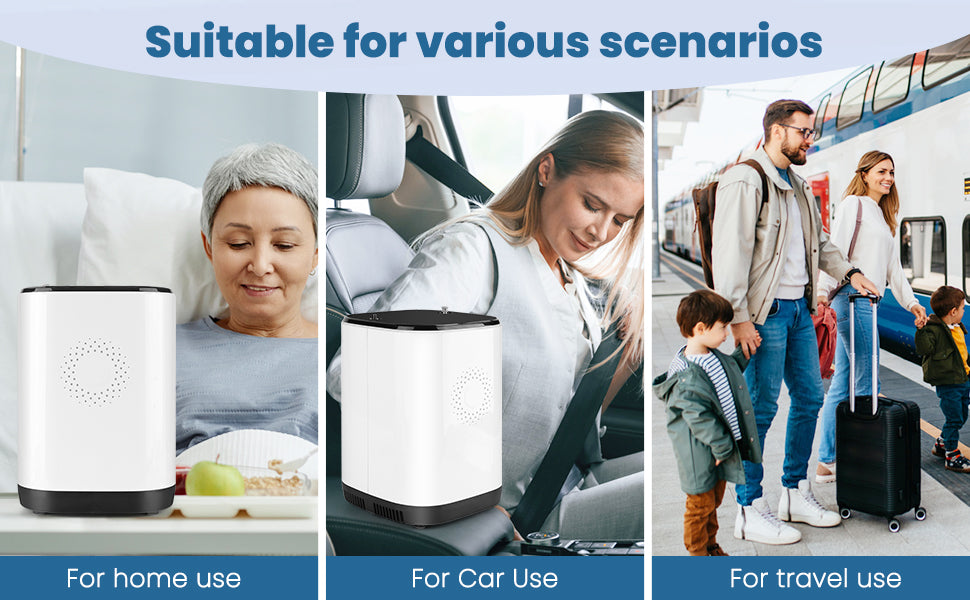 🎉UKKITEK Oxygen Concentrator Machine for Home/Trave,Adjustable 1-9 Liter Portable Oxygen Generator